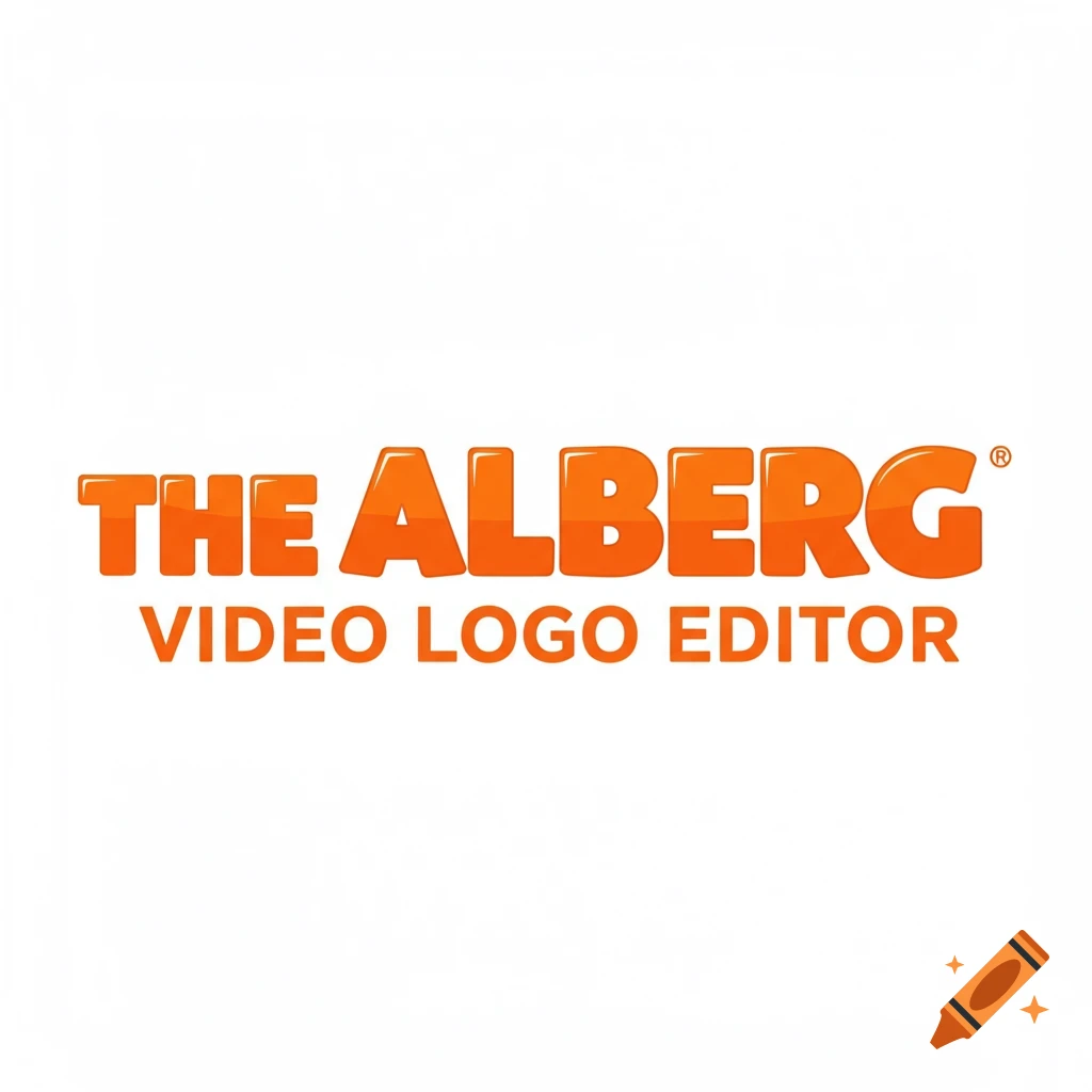 Orange text logo for The Alberg Video Logo Editor