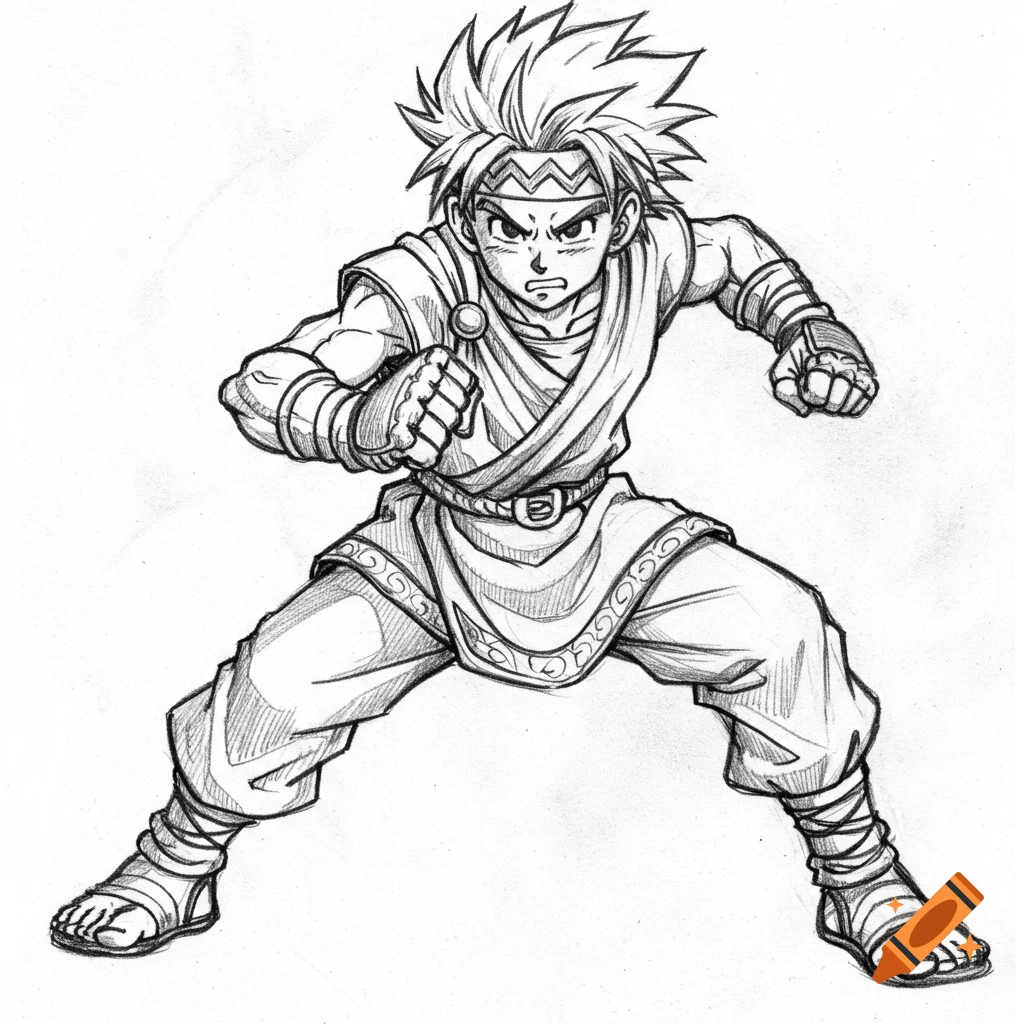 Dragon Quest Style Pencil Sketch Of Shonen Protagonist On Craiyon dragon-quest-style-pencil-sketch-of-shonen-protagonist-on-craiyon