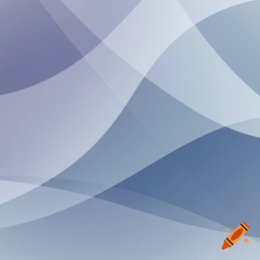 Abstract design with smooth, translucent, overlapping blue and purple shapes and gradients