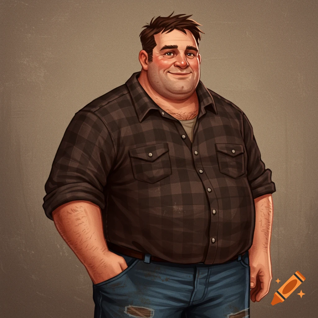 A smiling man in a plaid shirt and jeans.