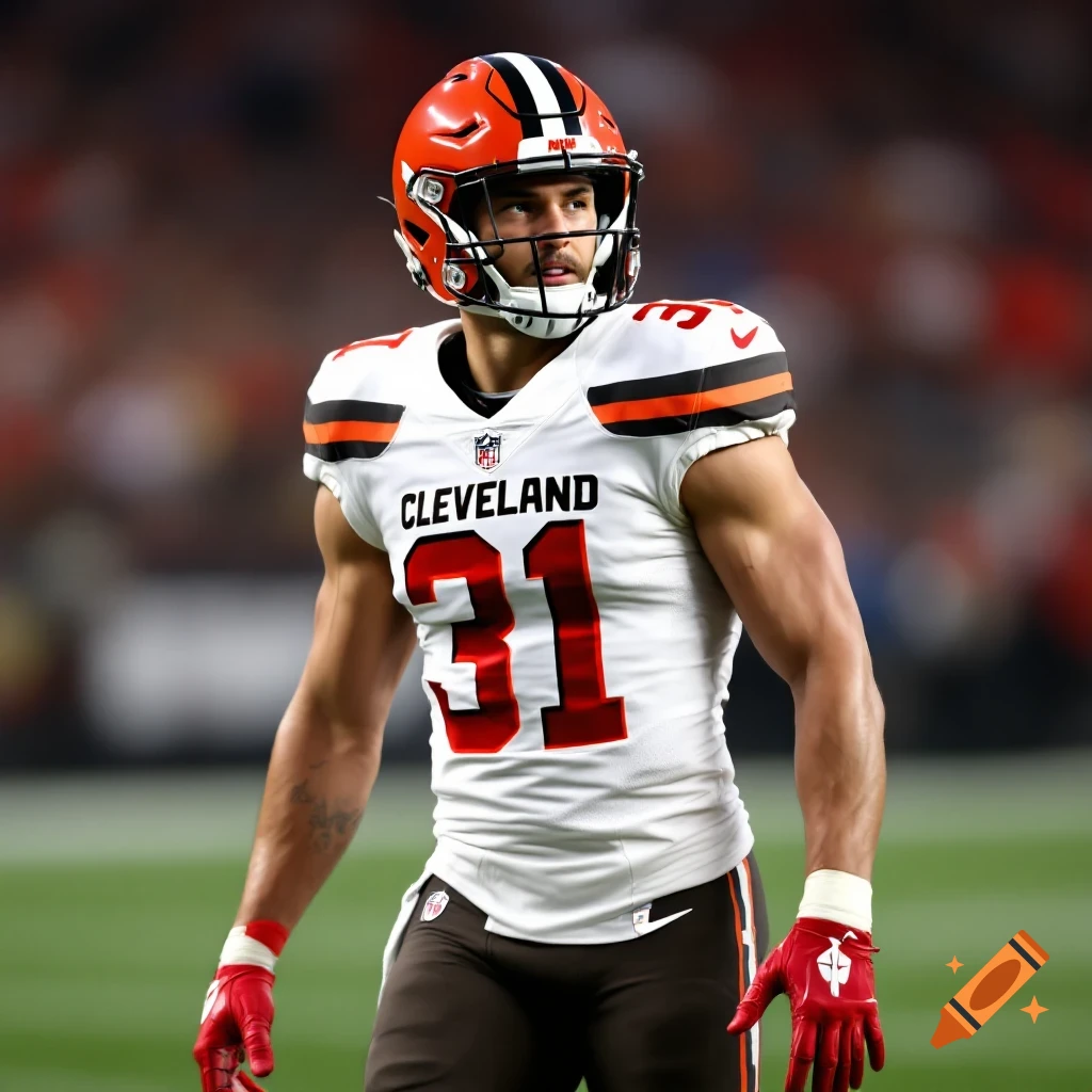 A Cleveland Browns football player in uniform number 31 on a field.