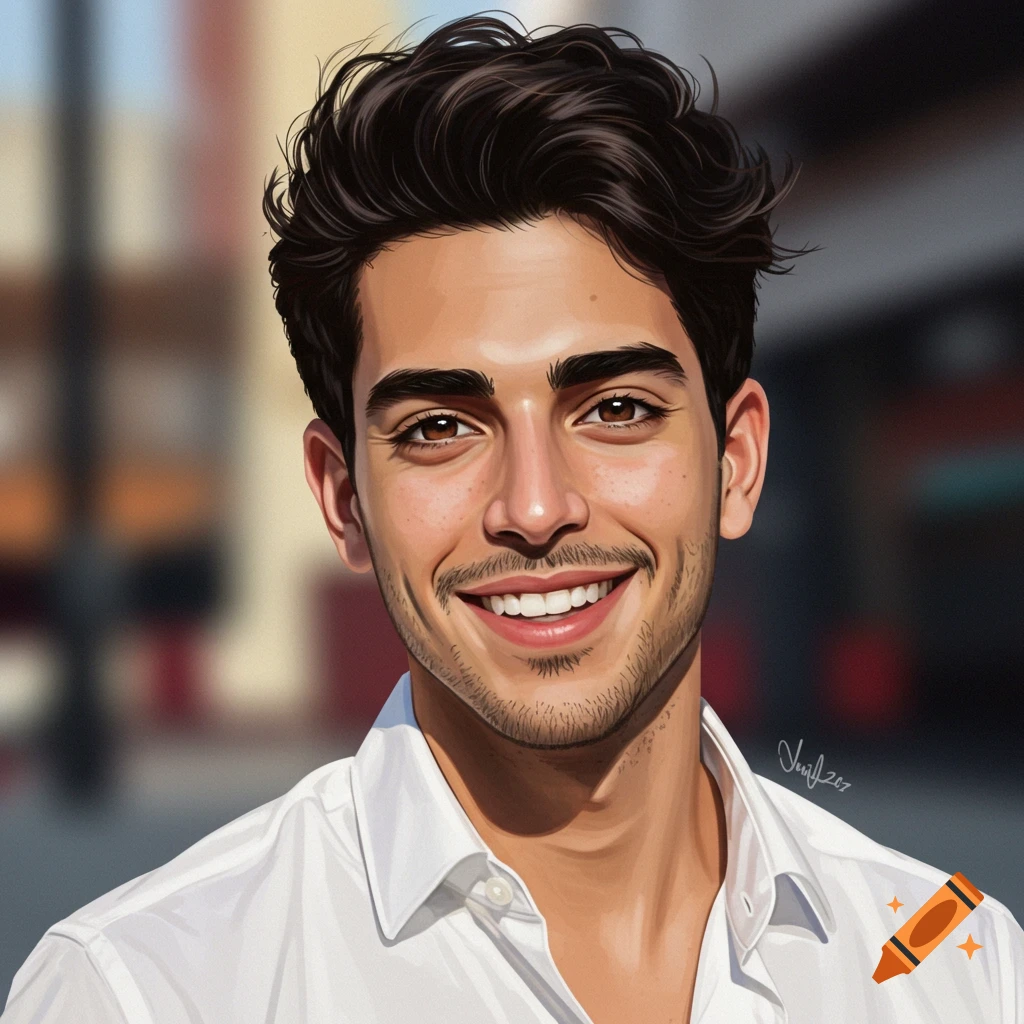 A picture of a handsome man smiling.