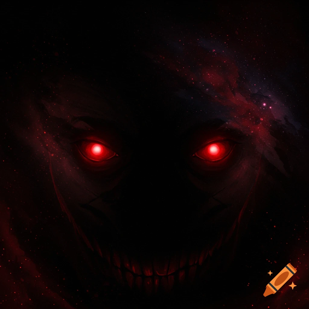 Graphic illustration of the eclipse scene from anime Berserk