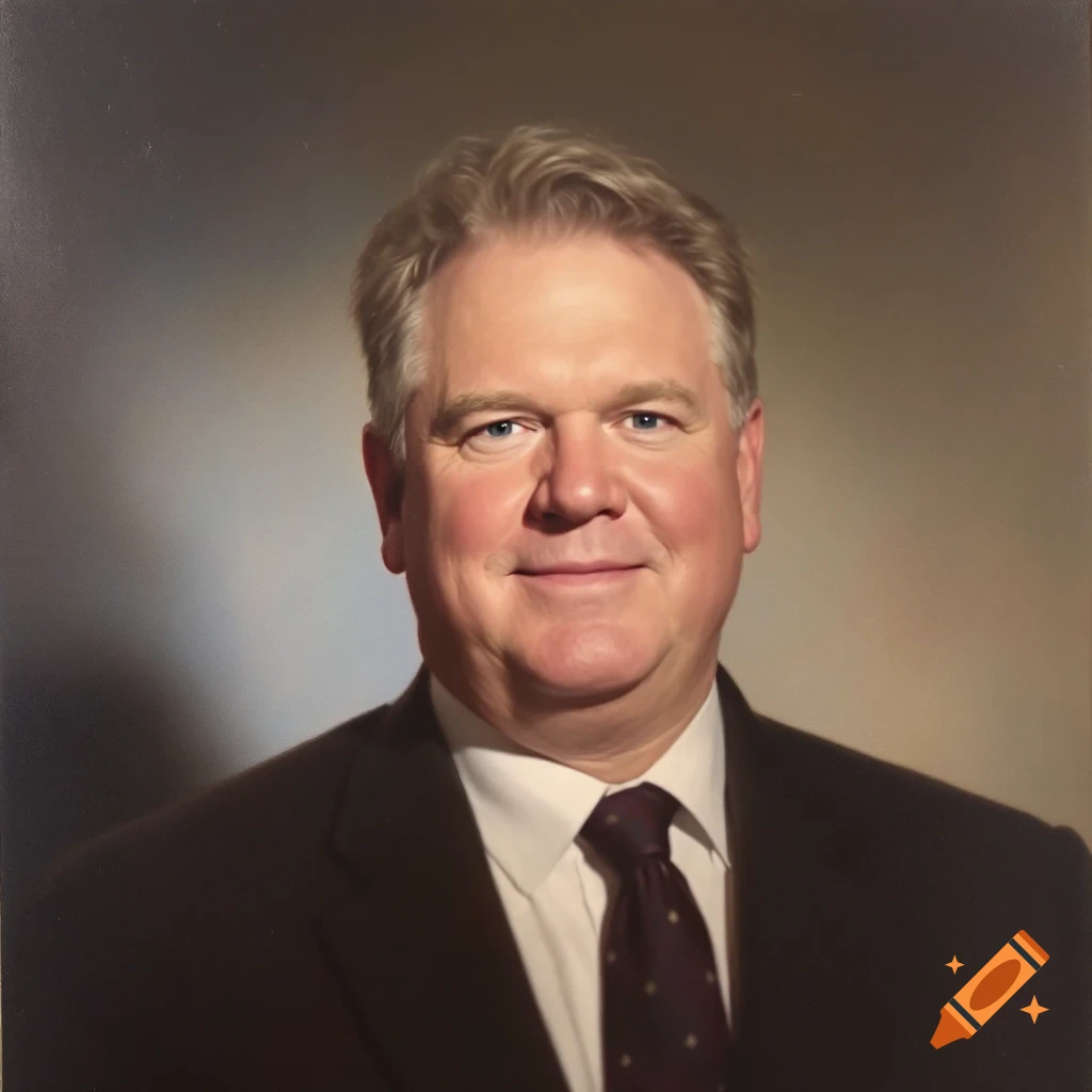 An official-style portrait of a man in a suit and tie.