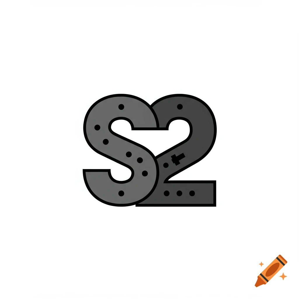 Stylized graphic logo featuring a dark gray S intertwined with a lighter gray 2 on a white background.