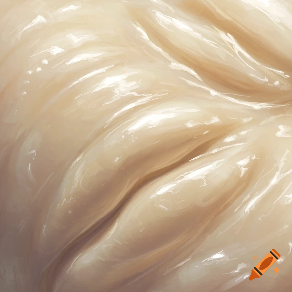 Hyperrealistic image of glistening organic folds and texture.