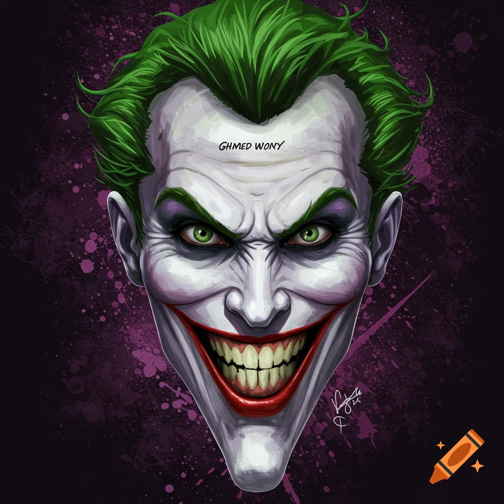 Portrait of the Joker from Batman