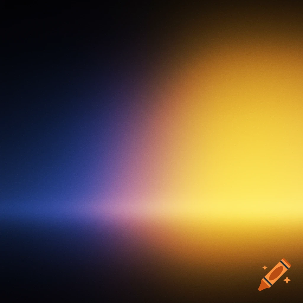 Abstract gradient from dark blue and purple to bright yellow with a horizontal light line and grain effect.