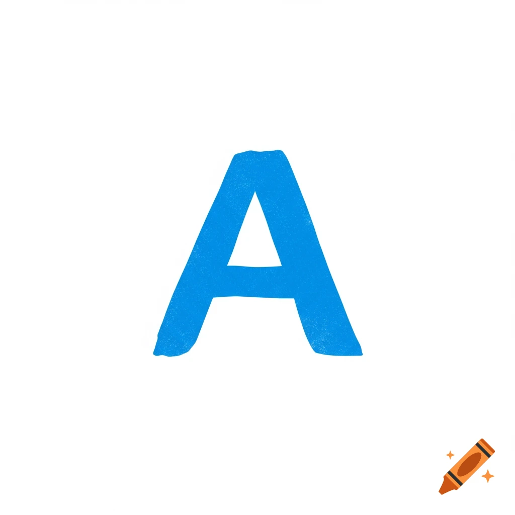 Blue letter A
