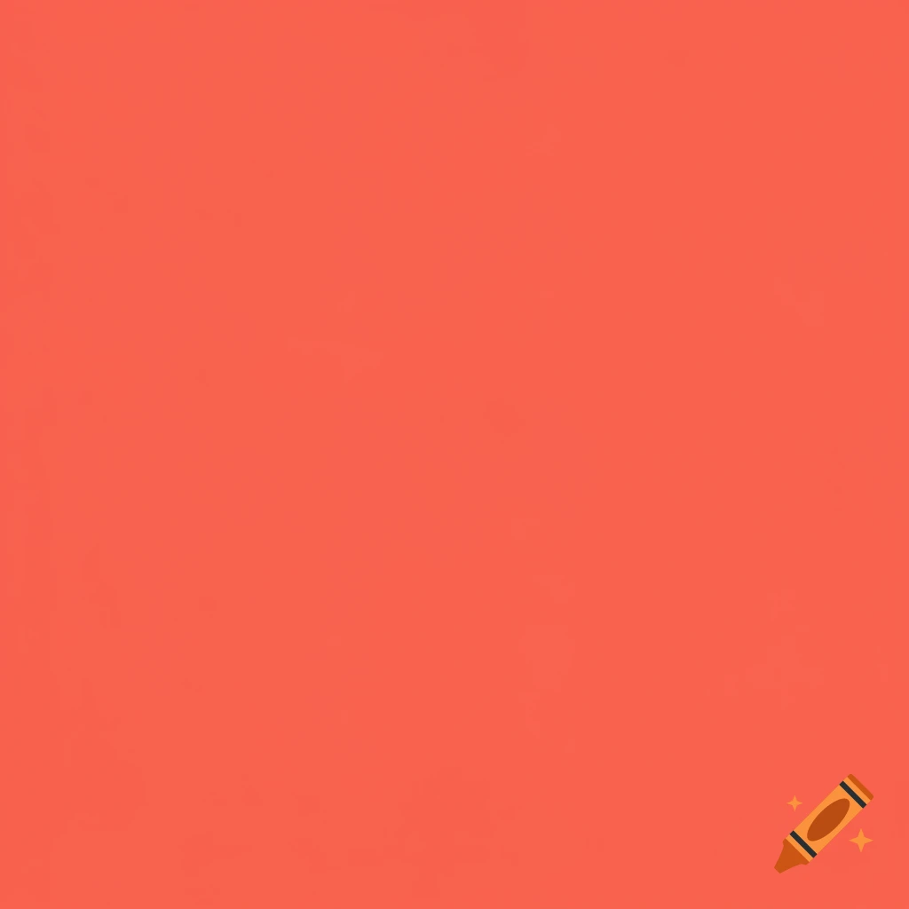 A solid coral color background.