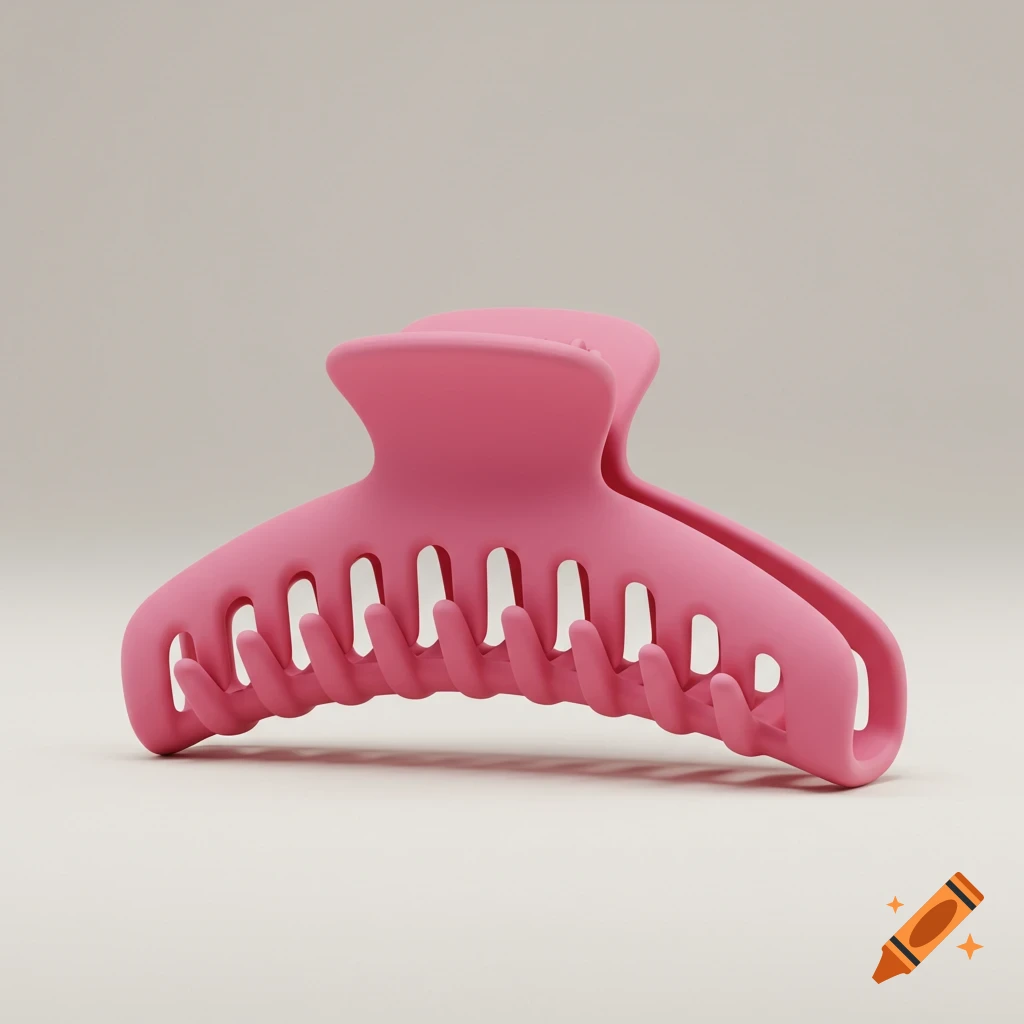 A pink claw hair clip