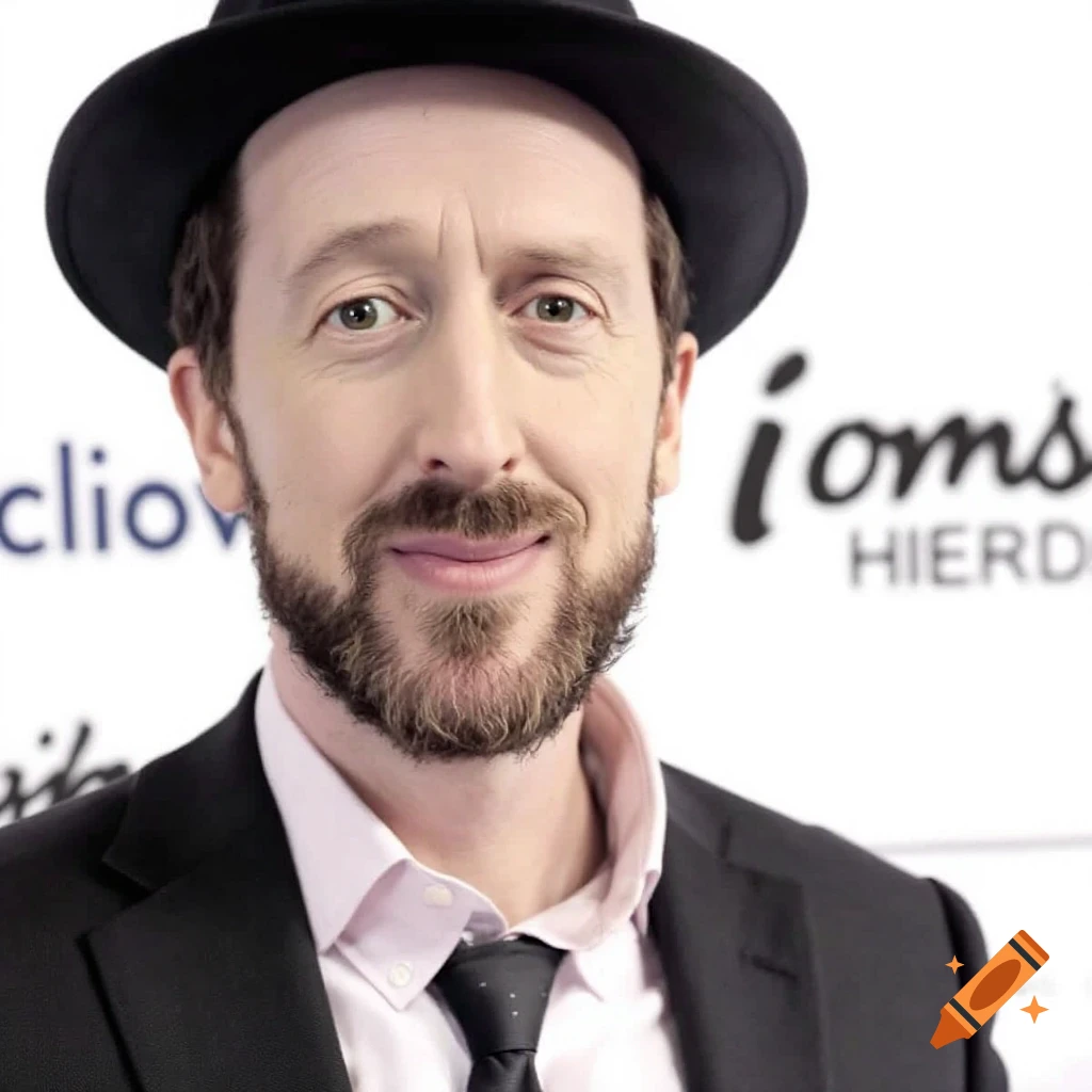 Portrait of a man in a black hat, suit, and tie smiling.