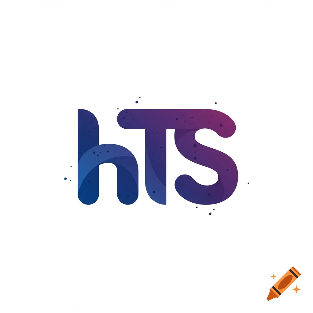 Stylized logo with 'hts' in blue to purple gradient and dots