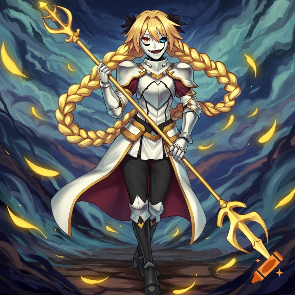 Astolfo from Fate Apocrypha and Gaster from Undertale combined on Craiyon