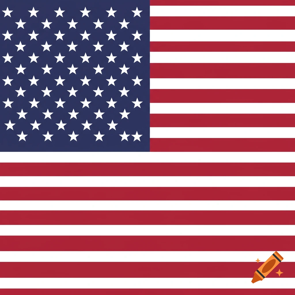 A vector graphic of the US Flag.