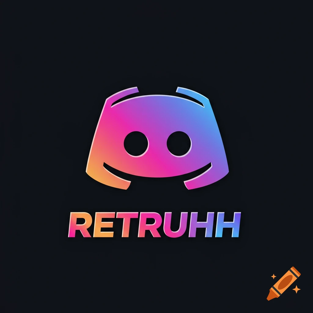 Gradient Discord-like logo above text 'RETRUHH' on a dark background.