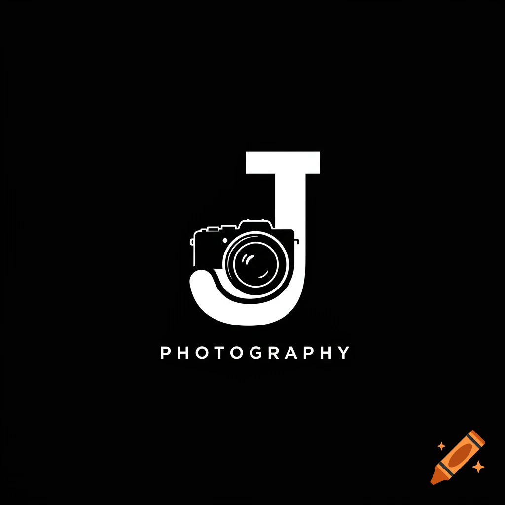 White logo of letter J combined with a camera silhouette, with 'PHOTOGRAPHY' text below, on a black background.