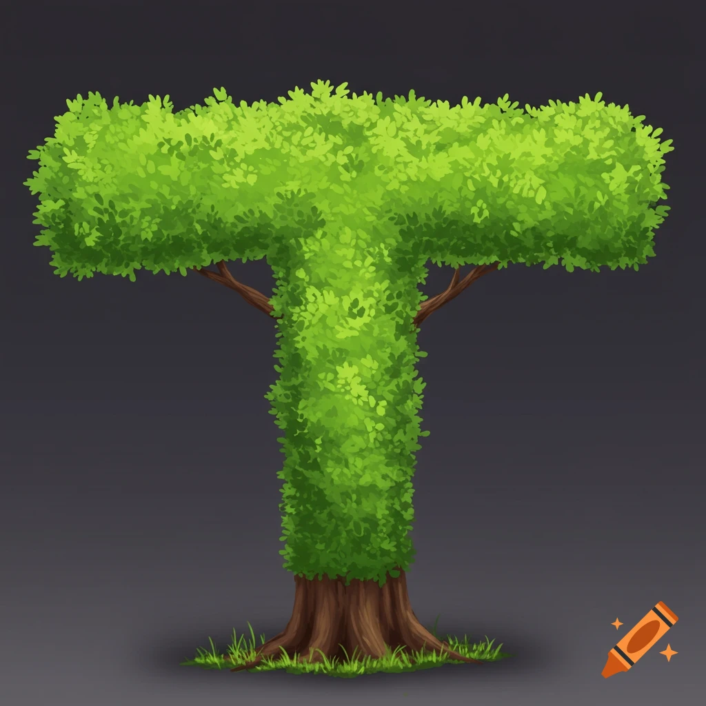 An image of a tree shaped like the letter T.