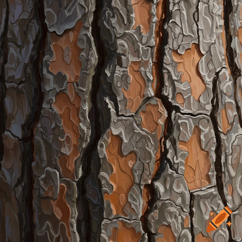 Close-up image of textured tree bark.