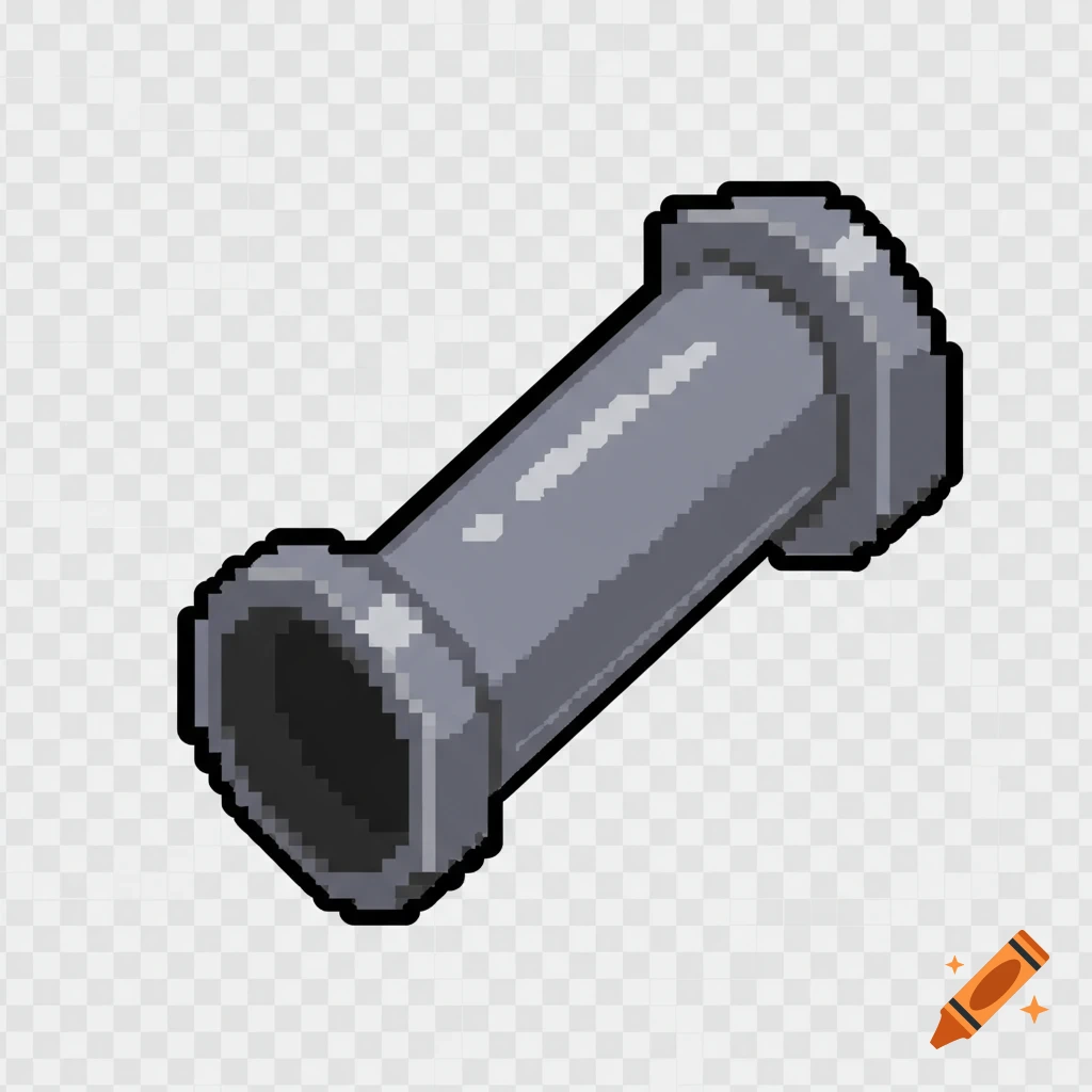 A pixel art metal pipe.