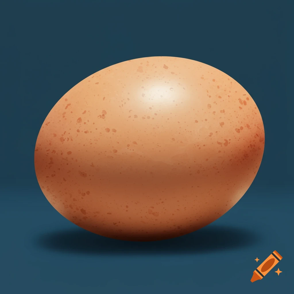 A single egg against a dark background.