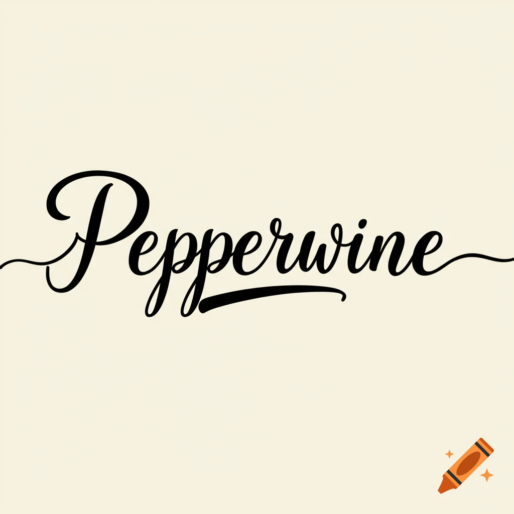 The word Pepperwine written in black script calligraphy on a light background.