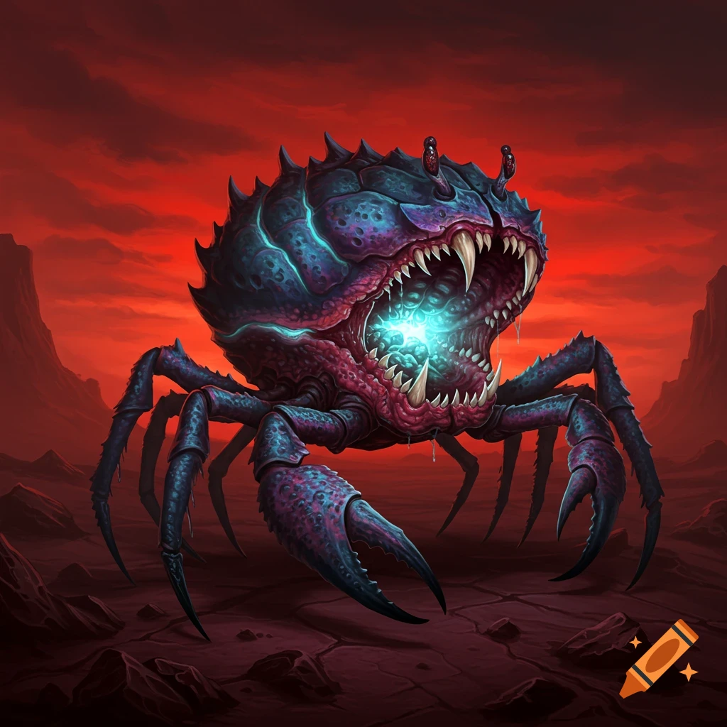 Anime style giant mutant crabs attacking ruined city on Craiyon Anime style giant mutant crabs attacking ruined city on Craiyon