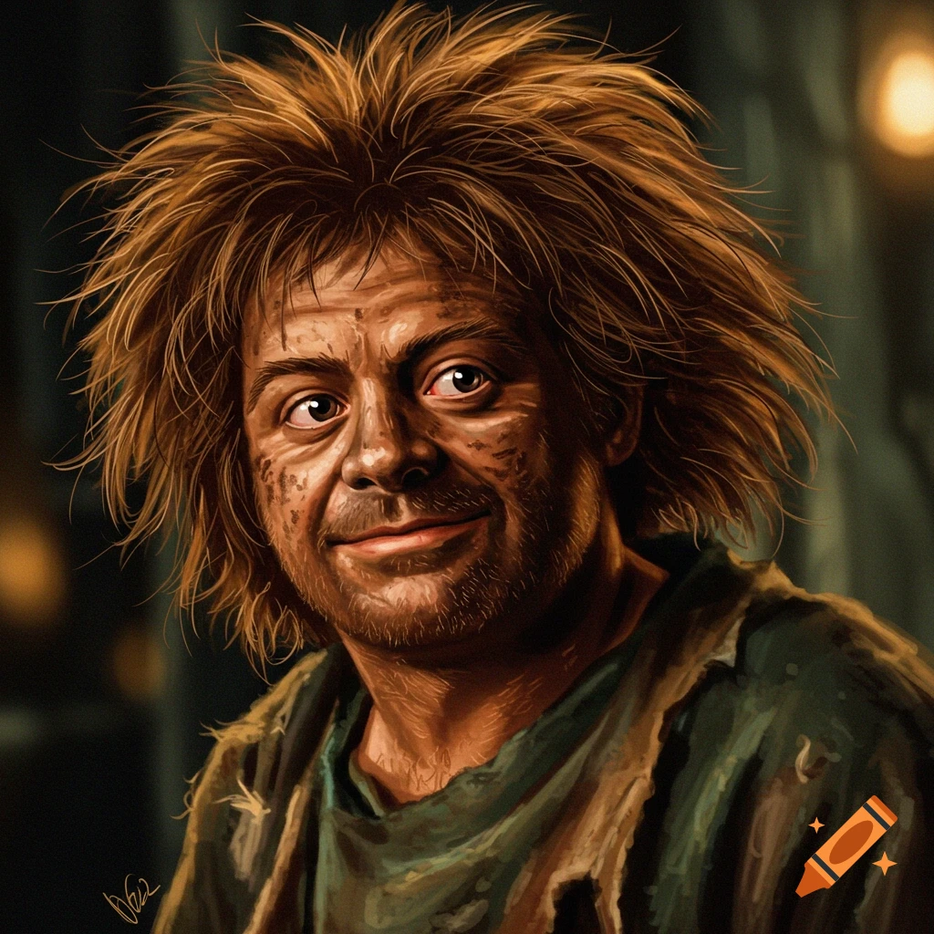 Portrait of the character Sloth from The Goonies.