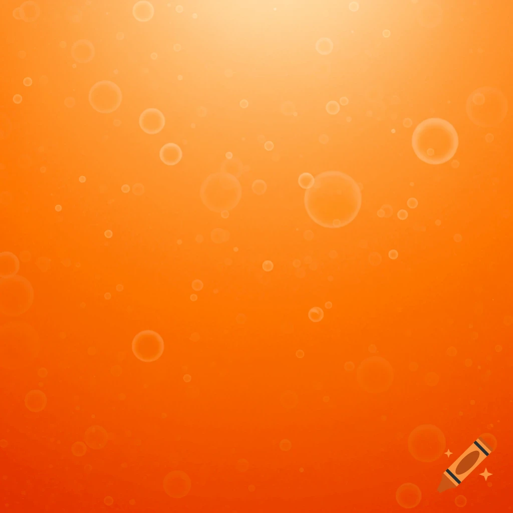 Abstract orange background with bubbles