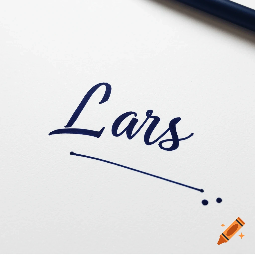 Blue cursive signature of the name Lars on a white background.