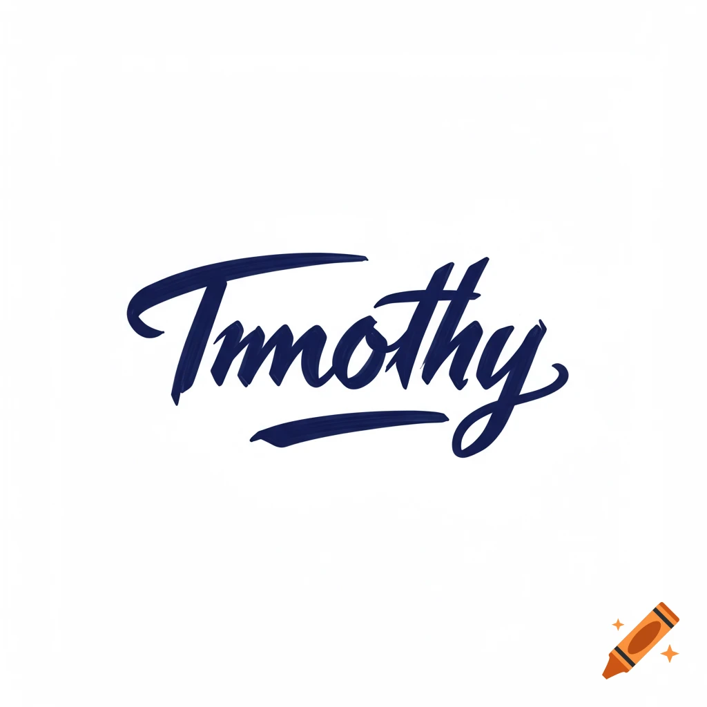 The name Timothy in blue script font.