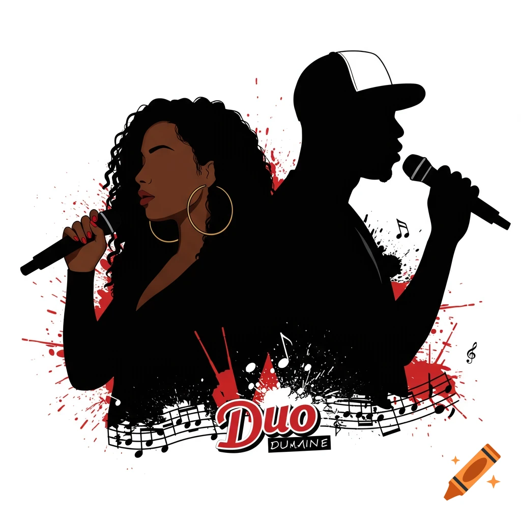 silhouette-logo-of-male-and-female-country-pop-soul-and-r-b-artists