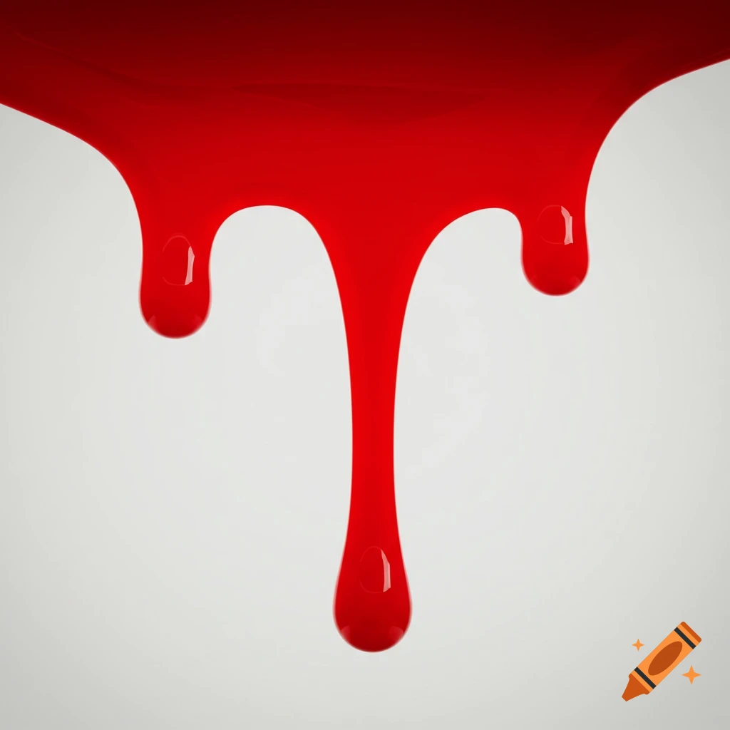 Stylized red liquid dripping down