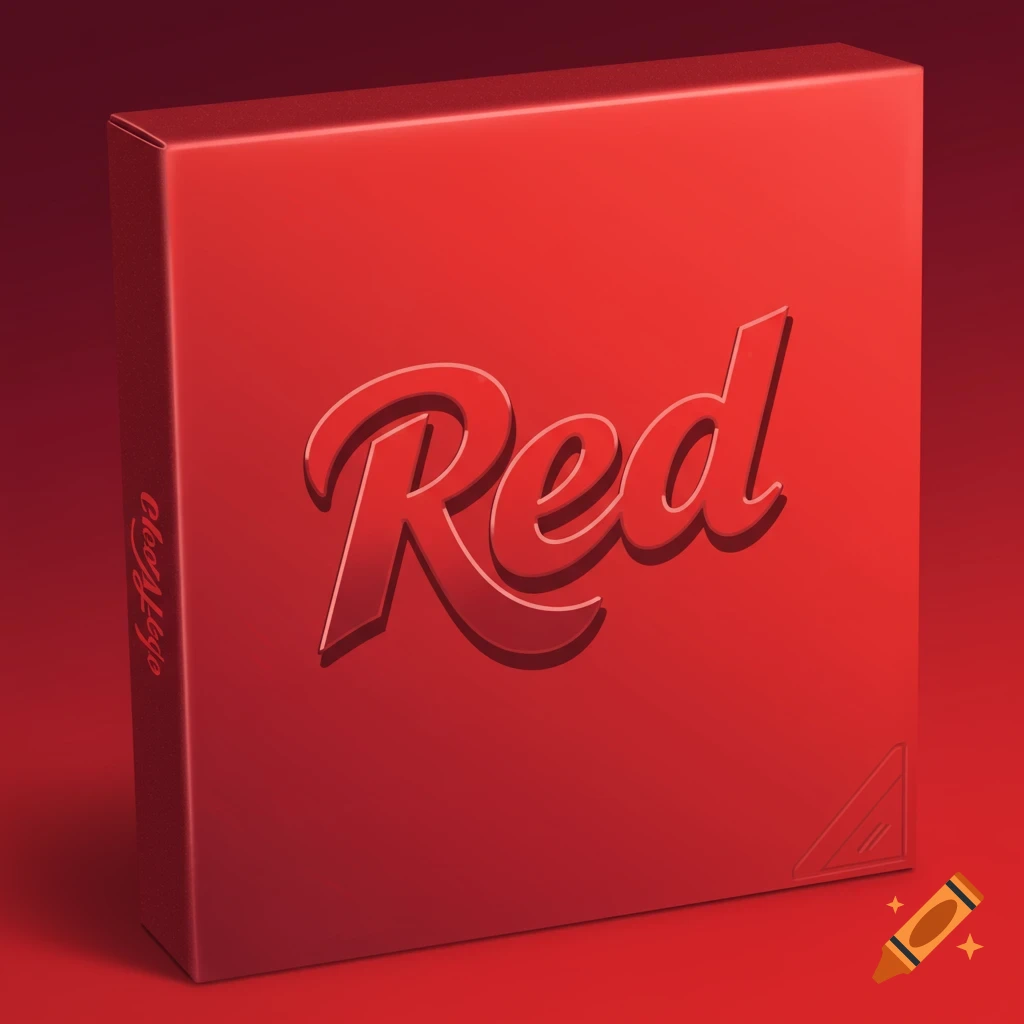 A red box with the word 'Red' written in large script on the front.