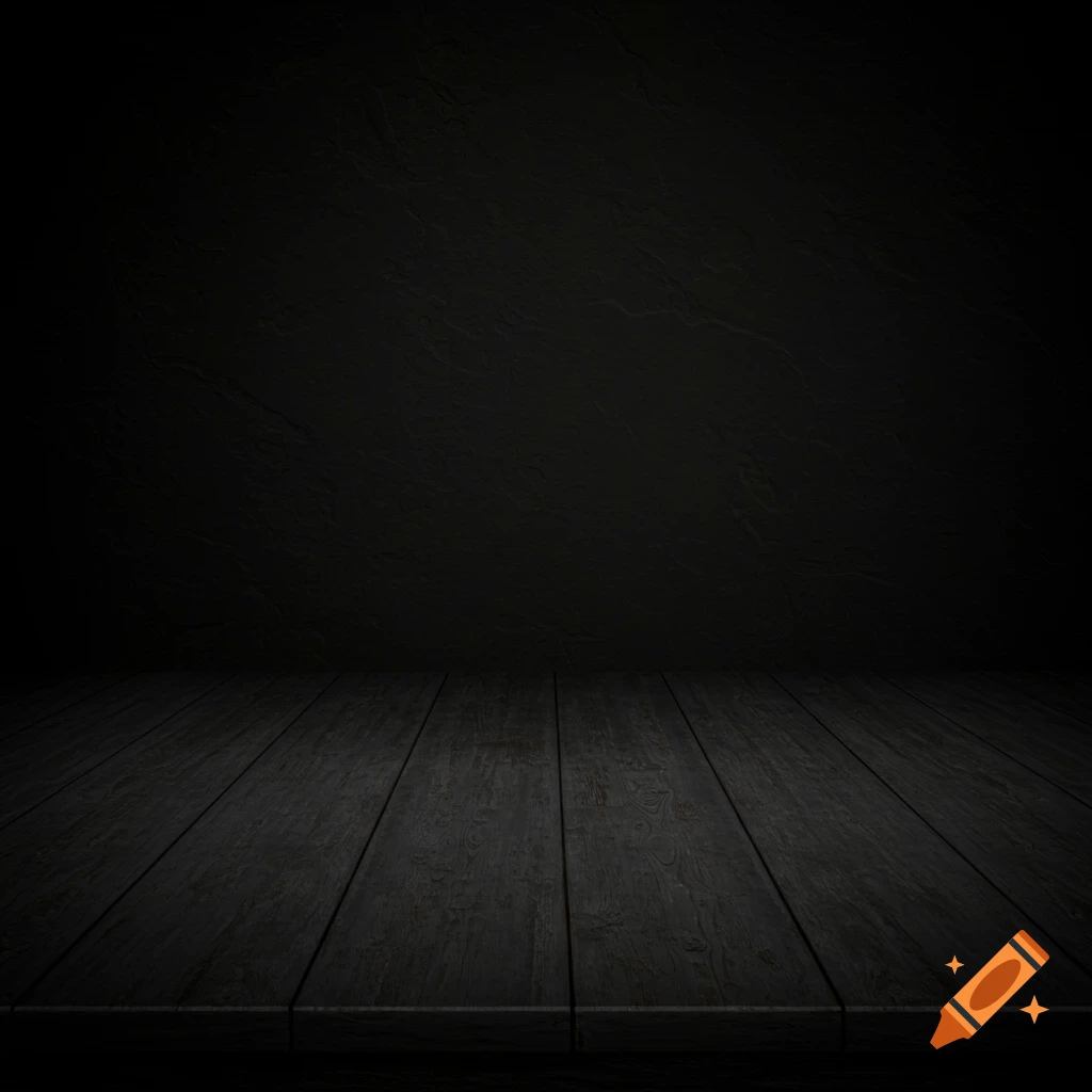 Dark black wooden surface and background.