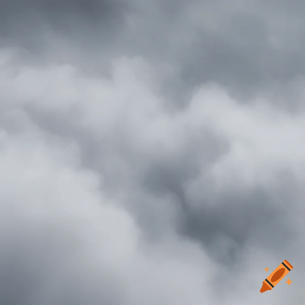 Grey and white fog or clouds.