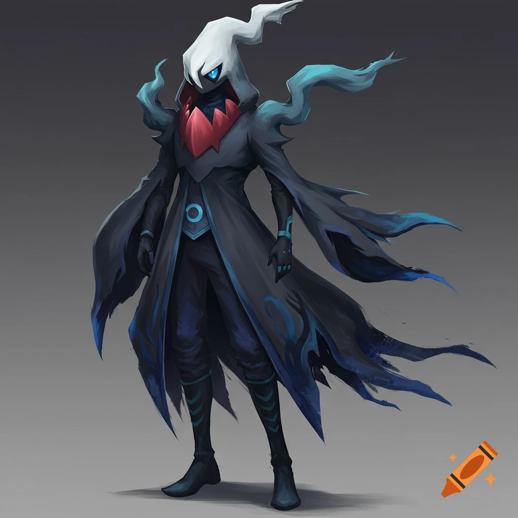A mysterious dark creature inspired by the Pokemon Darkrai.