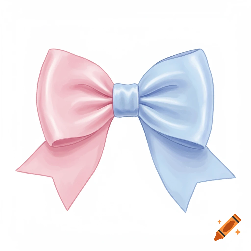 A pink and blue bow.