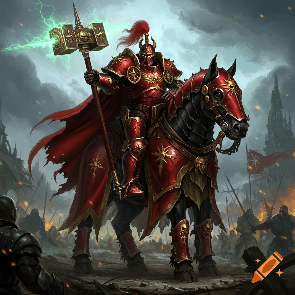Warhammer Blood Knight created on Craiyon