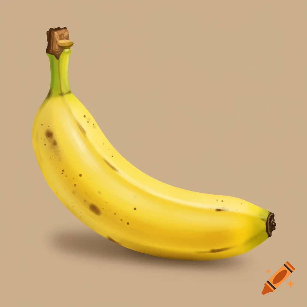 A single yellow banana