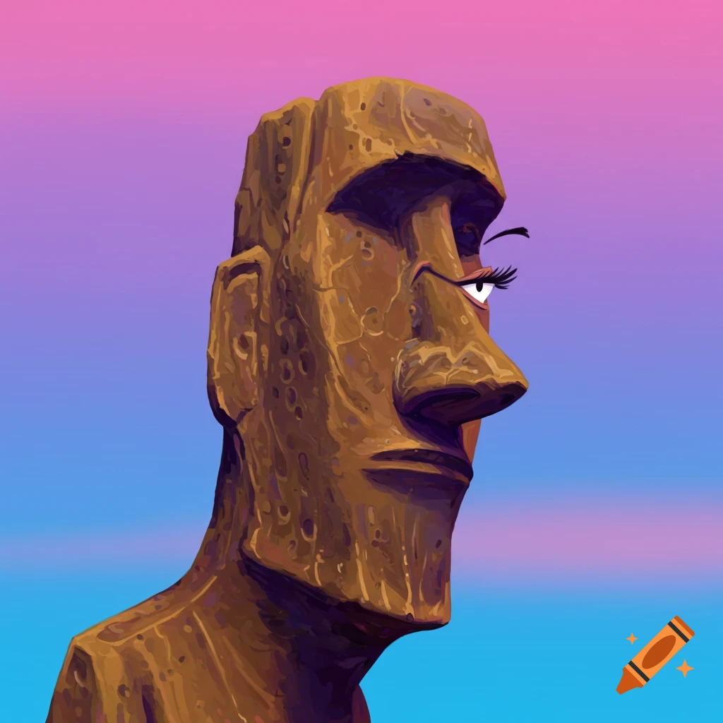 Moai Statue created on Craiyon