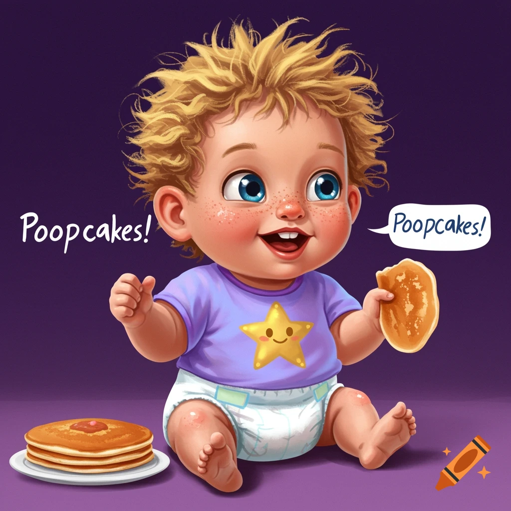 A Cartoon Baby Wearing Glasses Surrounded By Books And Lightbulbs A cartoon baby wearing glasses surrounded by books and lightbulbs