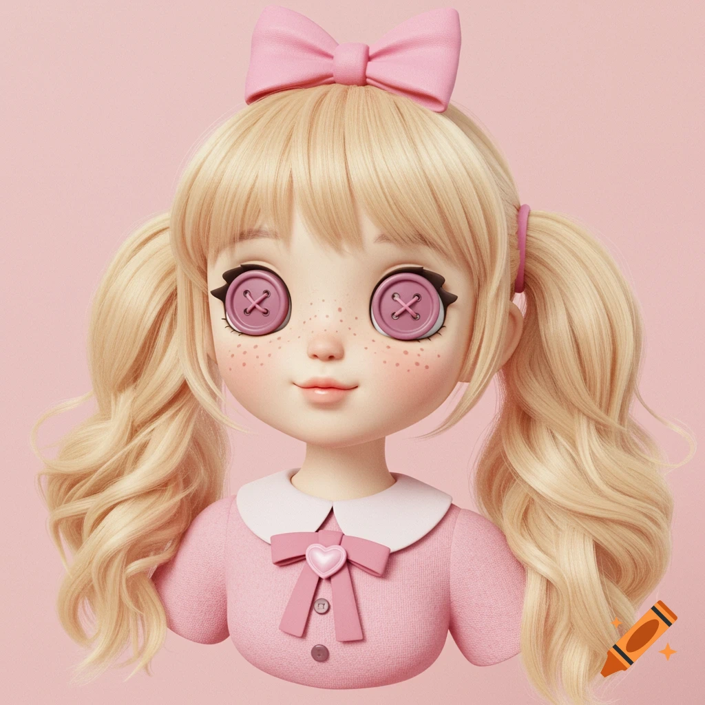 close-up-of-a-cute-doll-with-blonde-pigtails-button-eyes-pink-bow