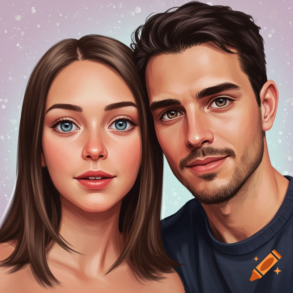 A man and a woman in a close-up portrait.