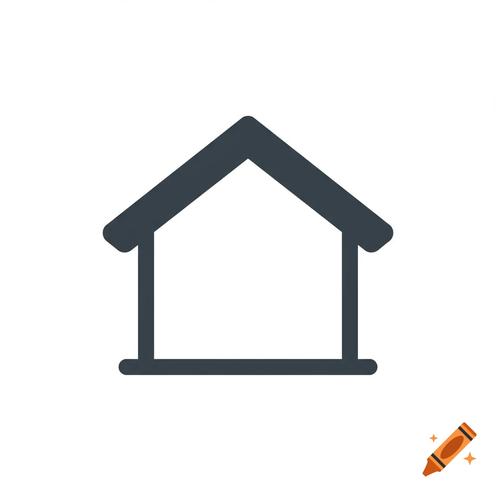 Simple dark grey house icon