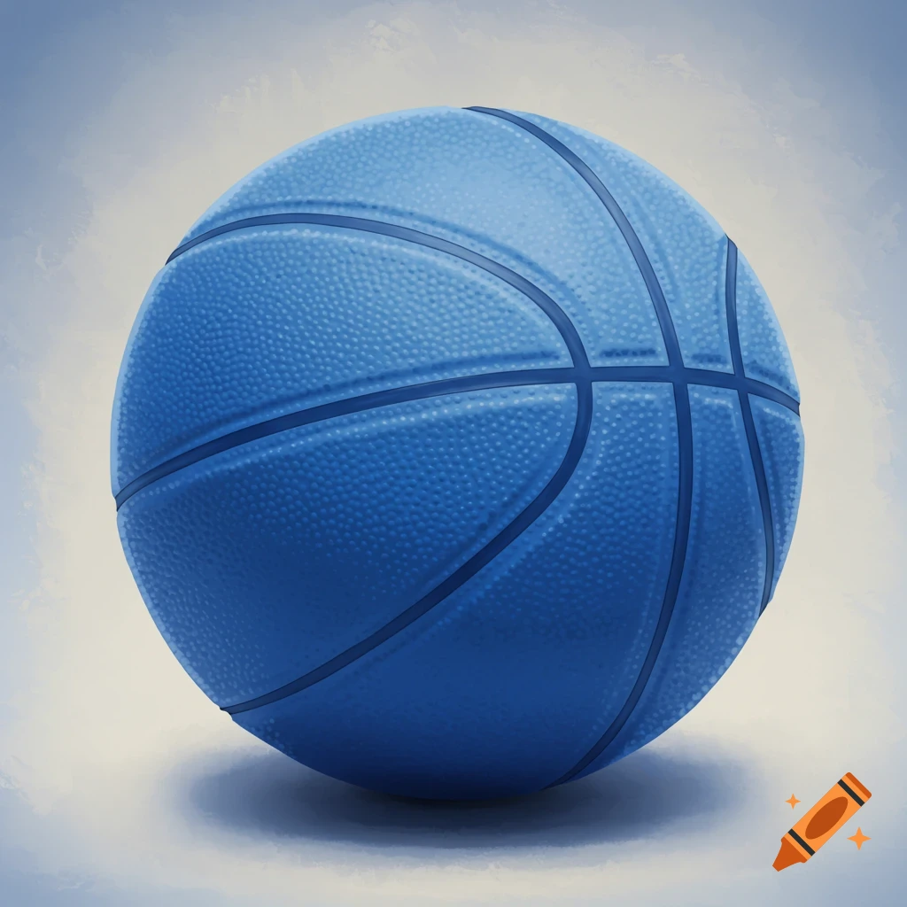 A blue basketball