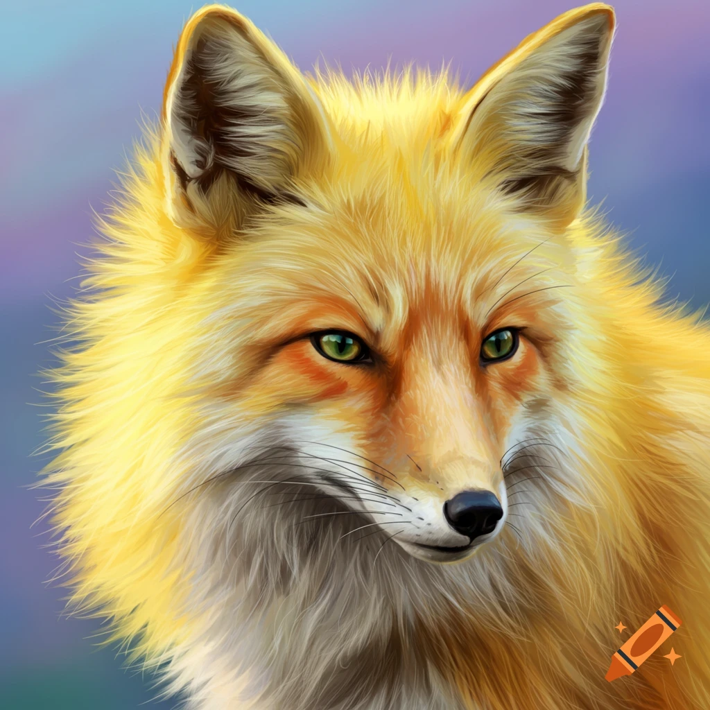 A bright yellow fox.