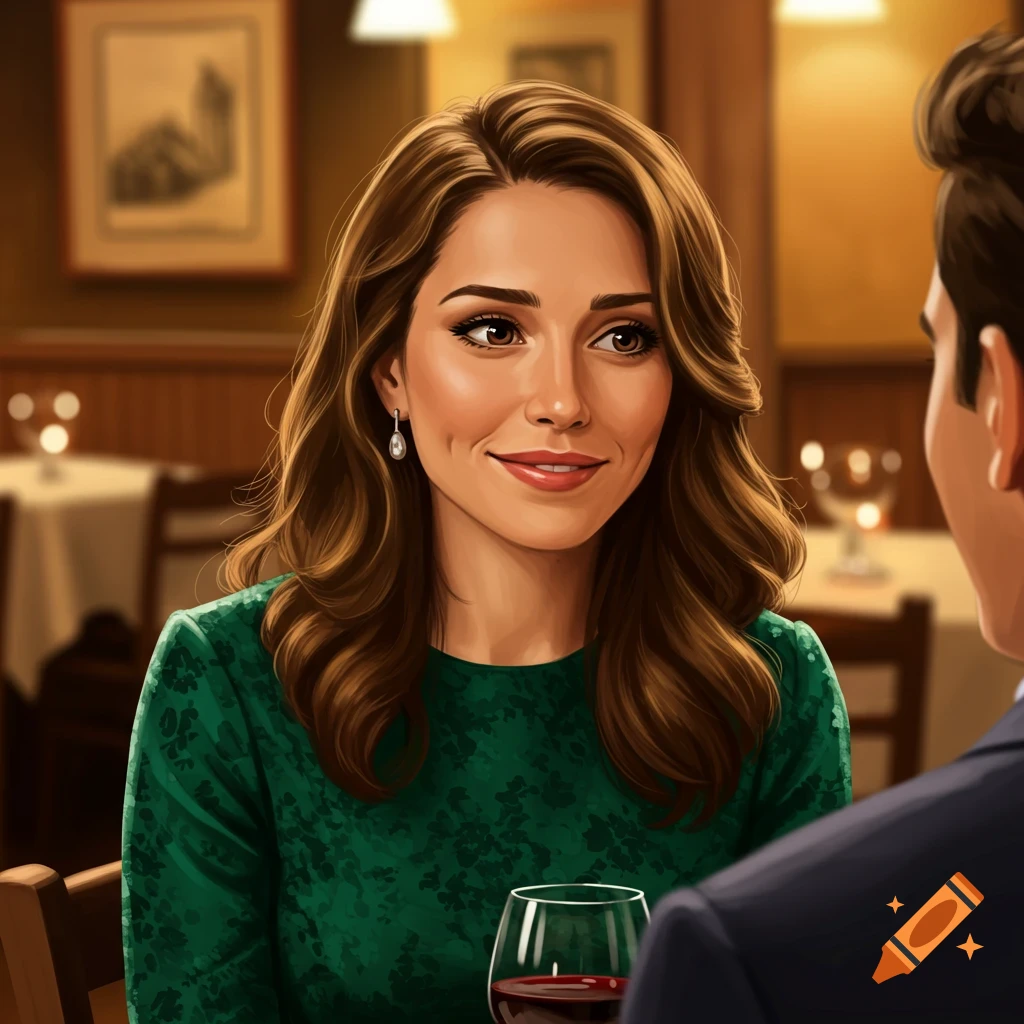 A woman is on a date in a restaurant.
