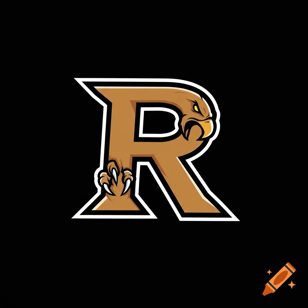Logo of the letter R with a raptor head and claws