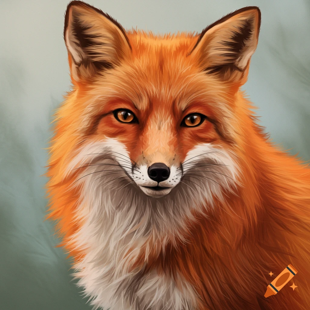Close-up of a red fox face